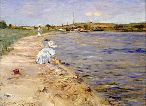 Beach Scene - Morning At Canoe Place — William Merritt Chase