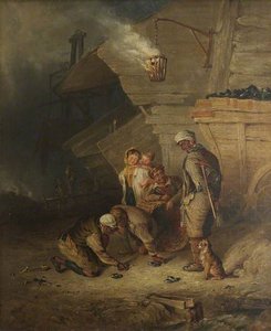 Pitmen Playing at Quoits