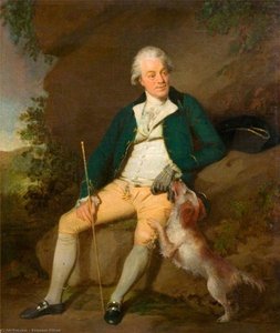 'mr Nicholas' - A Seated Man With A Dog