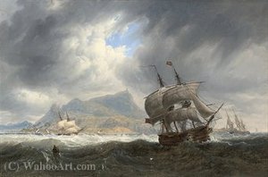 Shipping in a heavy swell off palermo