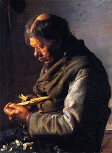 Lars Gaihede Whittling A Stock — Anna Kirstine Ancher, Impressionism