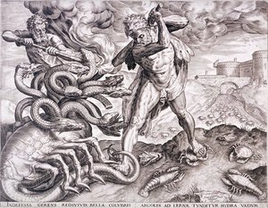 Engraving about the second labour of Heracles