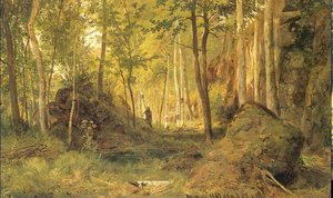 Landscape With Hunter, Island Valaam — Ivan Ivanovich Shishkin, Realism