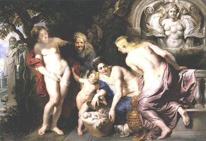 The Discovery Of The Child Erichthonius — Peter Paul Rubens, Baroque