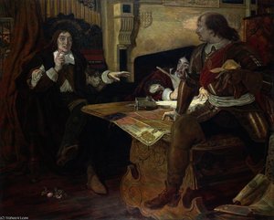 Cromwell, Protector Of The Vaudois — Ford Madox Brown