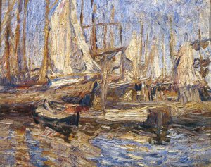 Archangelsk. Ships In Port. — Pyotr Konchalovsky