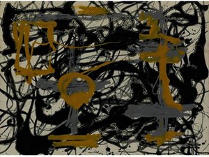 Number 12a, 1948. Yellow, Gray, Black — Paul Jackson Pollock