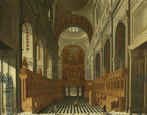The Choir Of St Paul's Cathedral Looking West — Antonio Joli