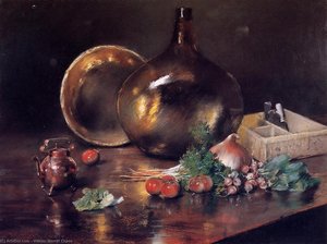 Still Life - Brass And Glass — William Merritt Chase