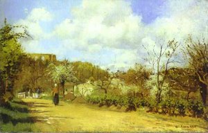 Spring In Louveciennes — Camille Pissarro, Impressionism