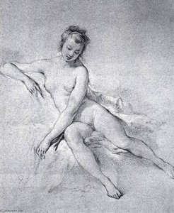 Seated Female Nude — François Boucher