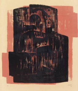 Black On Red Image — Henry Moore, Abstract Expressionism