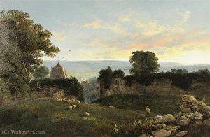 From Pevensey Castle Looking Towards Eastbourne — Edward H. Niemann
