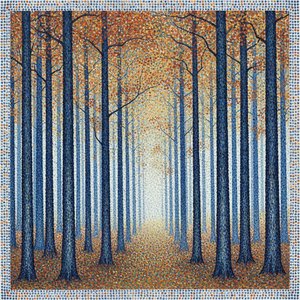 Leuchtende Konvergenz In Ocker Und Indigo — Élise Schmitt