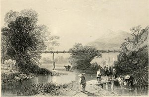 Bamboo Aqueduct At Hong Kong — Thomas Allom