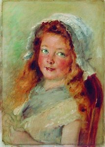 Girl In Bonnet — Konstantin Yegorovich Makovsky