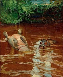 Hippos In The Tana River — Аксэли Галлен-калела