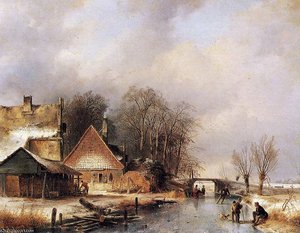 Scaters On Canal 2 Sun — Andreas Schelfhout