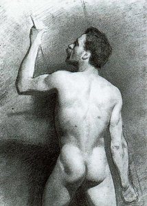 Male Nude From The Back — Mariano Fortuny