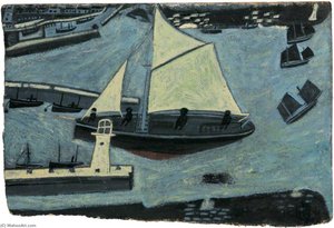 Penzance Harbour Entrance — Alfred Wallis