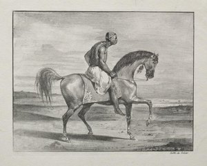 Afrikan Auf Pferd — Eugène Delacroix