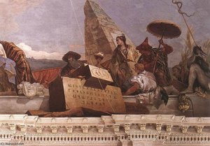 Wurzburg Apollo And The Continents (detail - ) — Giambattista Tiepolo