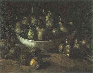Still Life With An Earthen Bowl And Pears — Vincent Willem Van Gogh, Post-impressionism