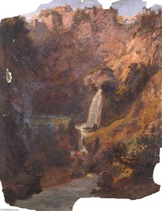 Waterfall In A Rocky Landscape — Thomas Stuart Smith