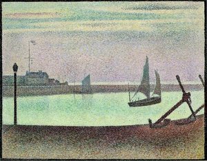 The Channel At Gravelines, Evening — Georges Seurat