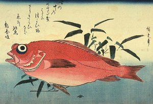 Sea-bream And Bamboo Grass — Ando Hiroshige
