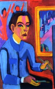 The Painter (also Known As Self-portrait By The Window) — Ernst Ludwig Kirchner, Expressionism