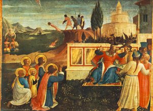 Saint Cosmas And Saint Damian Salvaged (san Marco Altarpiece) — Fra Angelico, Early Renaissance