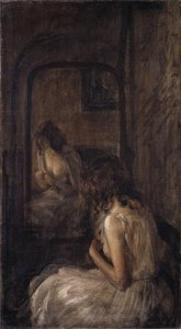 Model Seated Before A Mirror — Philip Wilson Steer, Impressionist Realism
