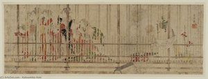 Courtesans Standing At A Lattice Window
