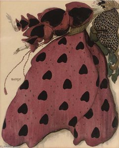 Costume Design For A Lady In Red — Léon Bakst