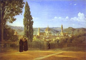 Florence. View From The Boboli Gardens — Žan-batist Kamil Korote, French Landscape Impressionism