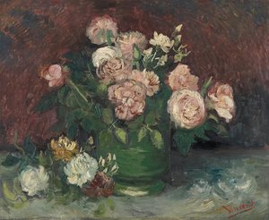 Roses And Peonies — Vincent Van Gog, Post-impressionism