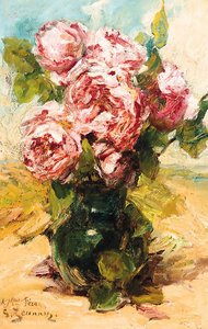 Pink roses in a vase