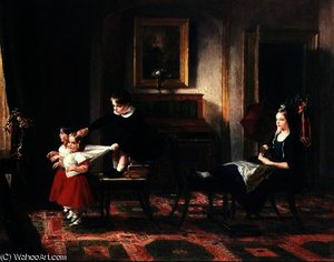 Children playing at coach and horses