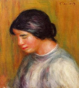 Portrait Of A Young Girl — Pierre-auguste Renoir, Impressionist Painting