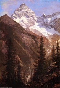 Canadian Rockies, Asulkan Glacier — Albert Bierstadt, Hudson River School