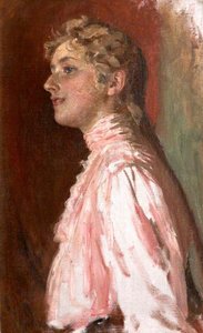 Agatha Miller (1890–1976), Later Agatha Christie, As A Young Woman In Pink — Nathaniel Hughes John Baird