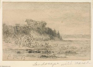 Landscape With Marsh — Edward Mitchell Bannister