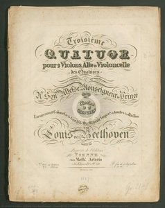 Quartet For 2 Violins, Viola, Violoncello (b Flat Major) Op. 130 — Ludwig Van Beethoven, Rococo/late Baroque