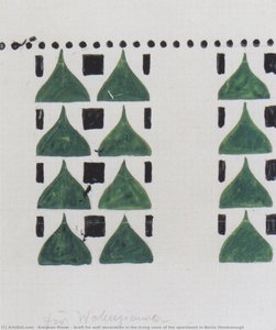 Draft For Wall Decoration In The Living Room Of The Apartment In Berlin Stonborough — Koloman Moser