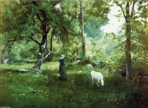 Woman With Calf — George Innes