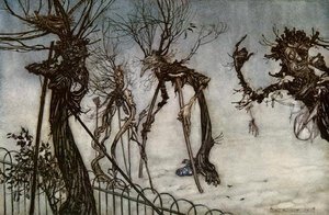 An Elderberry Went To Visit The Quinces — Arthur Rackham
