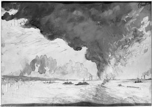 Oil Fire — Joseph Pennell