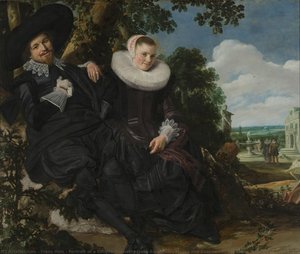 Portrait Of A Couple, Probably Isaac Abrahamsz Massa And Beatrix Van Der Laen, Frans Hals, C. 1622 — Frans Hals I, Baroque