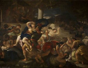 Rape Of The Sabine Women — Luca Giordano, Baroque Painting